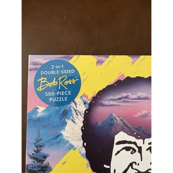 Jigsaw Puzzle Bob Ross Artist 2 in 1 Double Sided 500 Piece NEW IN BOX Sealed - Picture 4 of 10
